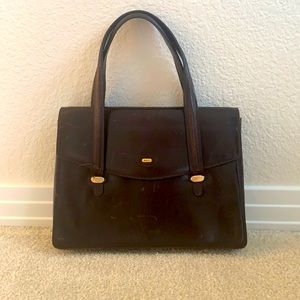 Vintage Bally handbag in a warm, chocolate brown.
